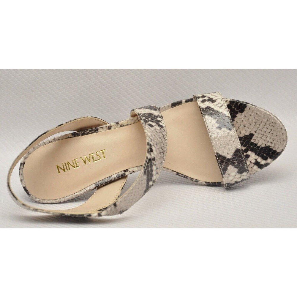 Nine West Faux Python Snake Leather High Heel San… - image 7